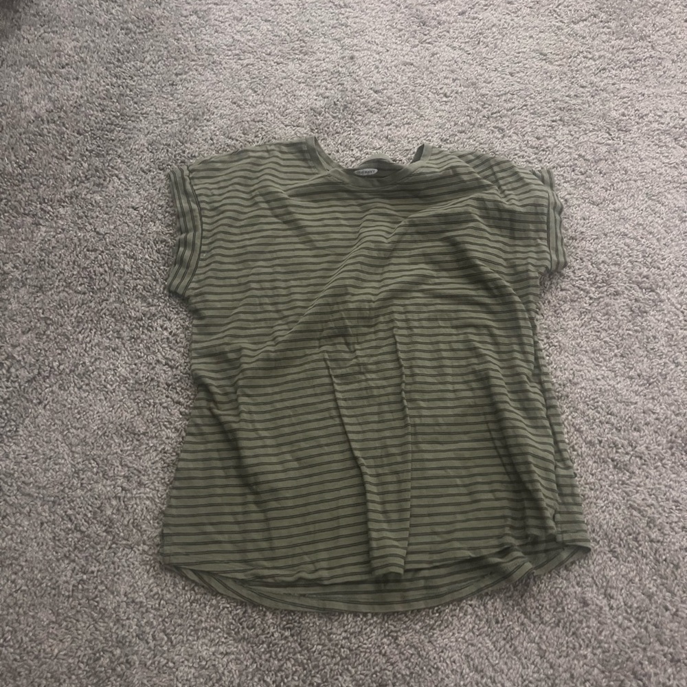 cute black and green striped top